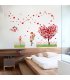 WST061 - Lovers bicycle love tree wall sticker